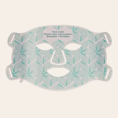 Masque LED souple pour le visage, coloris vert clair
